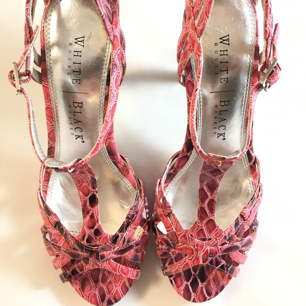 White House Black Market Pink & Black Size 6M - Picture 6 of 7